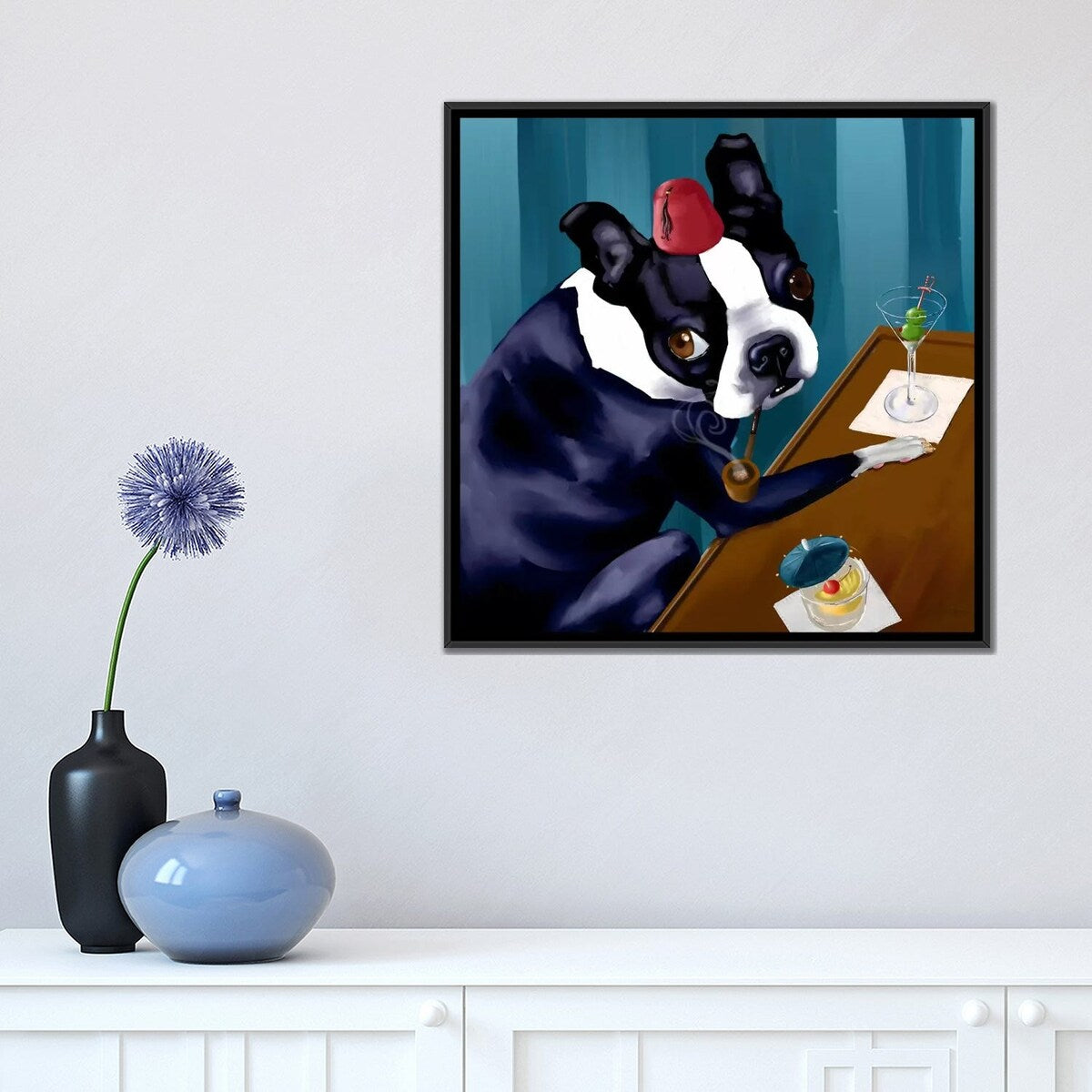 iCanvas "Martini Bar" by Brian Rubenacker Framed Canvas Print
