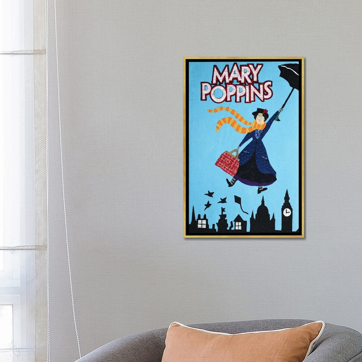 iCanvas "Mary Poppins" by Pop Fabric Posters by Ali Scher Framed