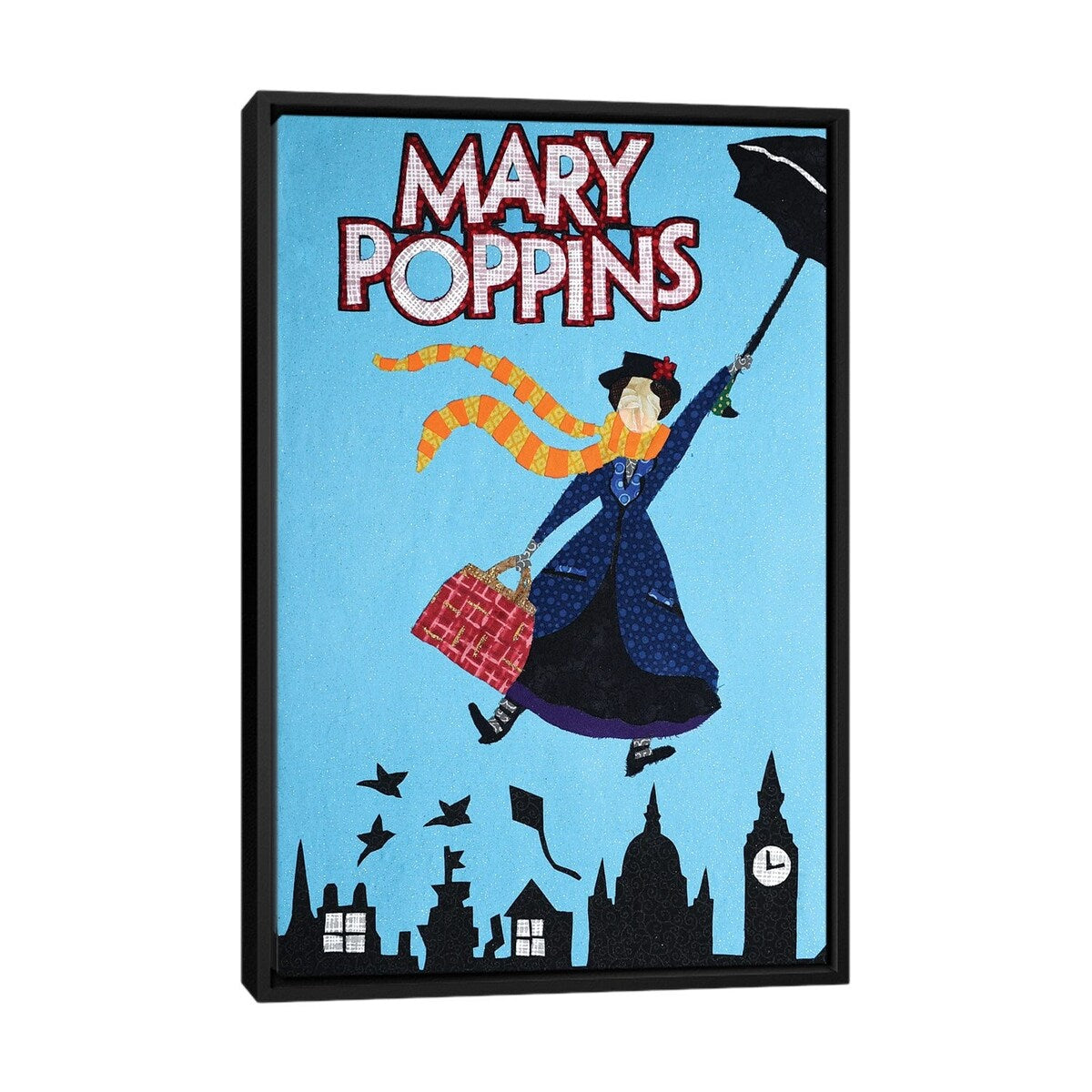 iCanvas "Mary Poppins" by Pop Fabric Posters by Ali Scher Framed