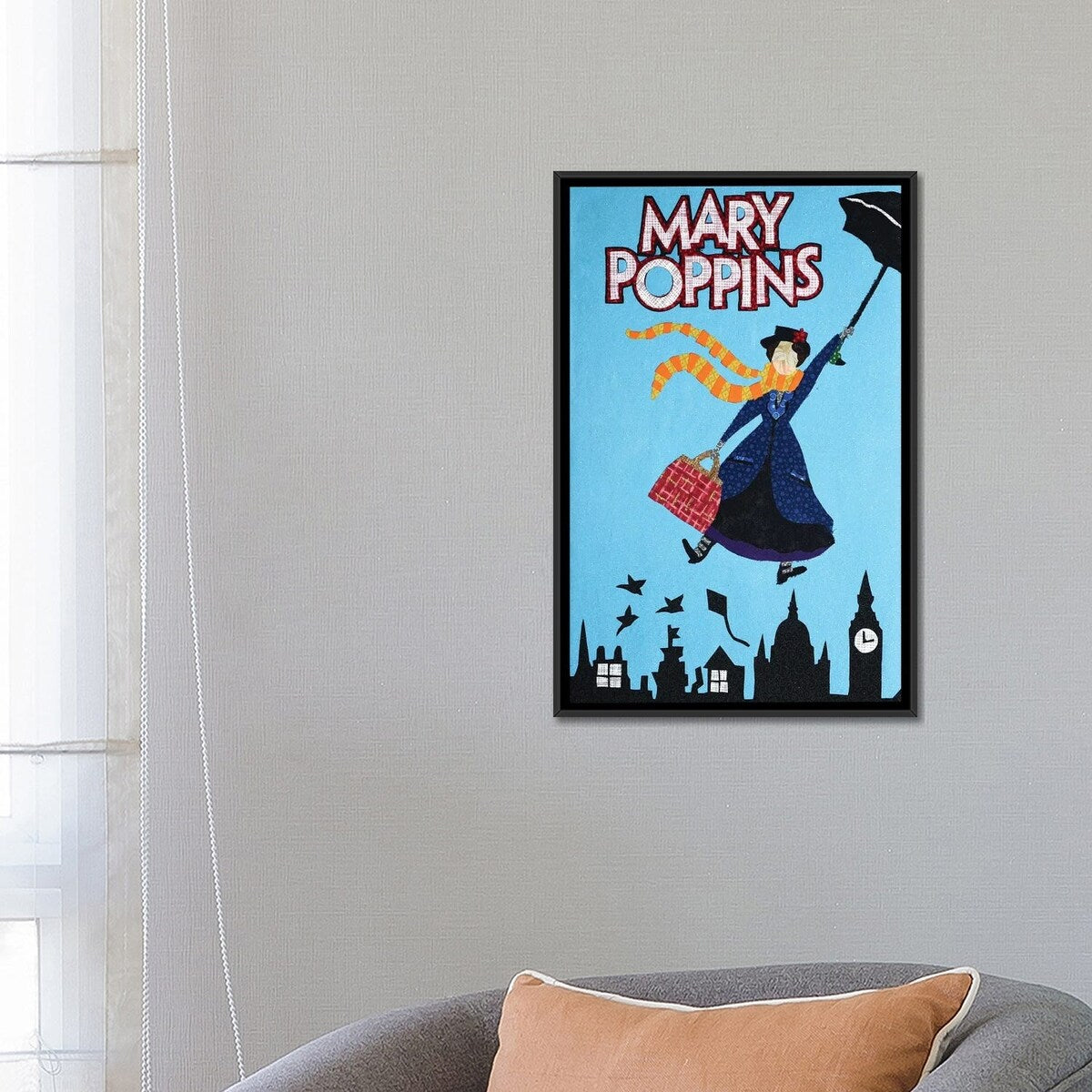 iCanvas "Mary Poppins" by Pop Fabric Posters by Ali Scher Framed