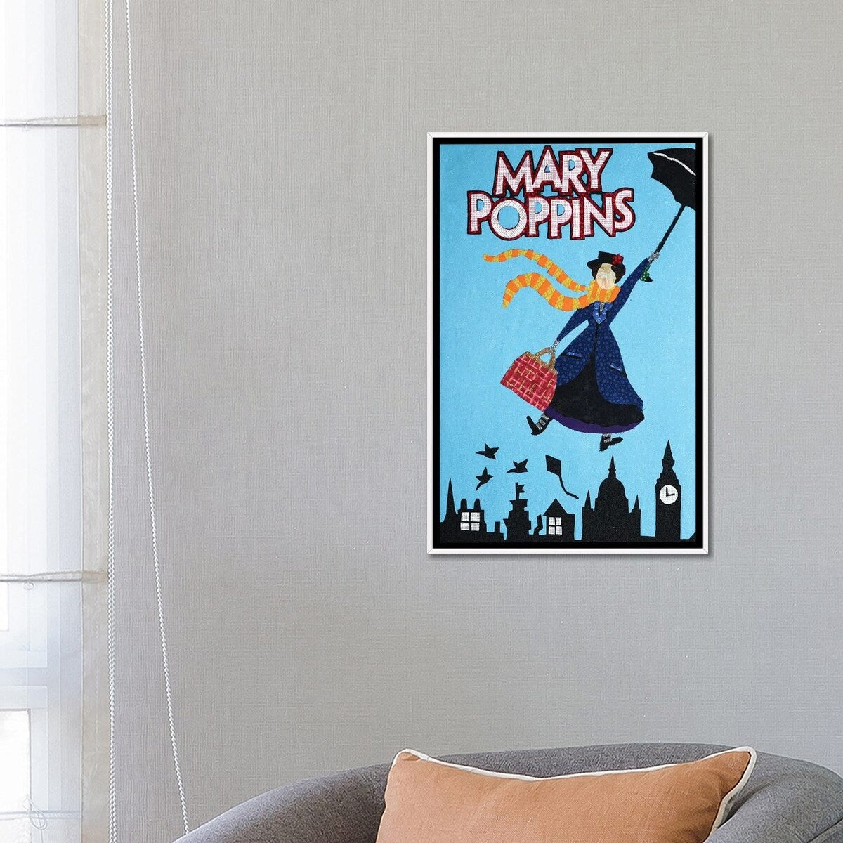 iCanvas "Mary Poppins" by Pop Fabric Posters by Ali Scher Framed