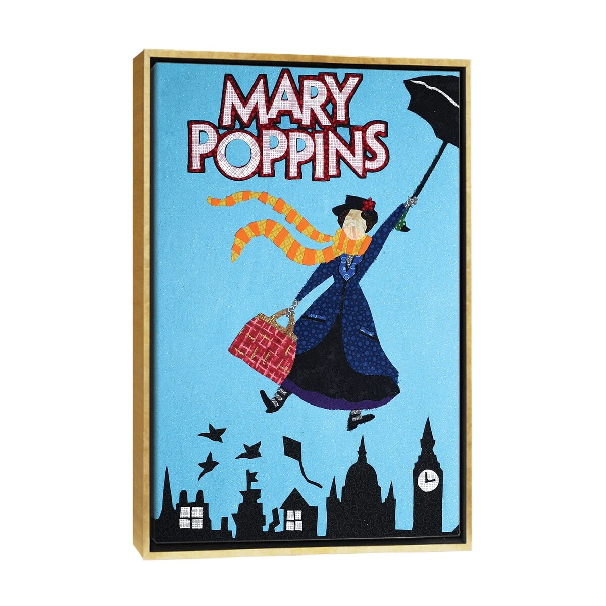 iCanvas "Mary Poppins" by Pop Fabric Posters by Ali Scher Framed