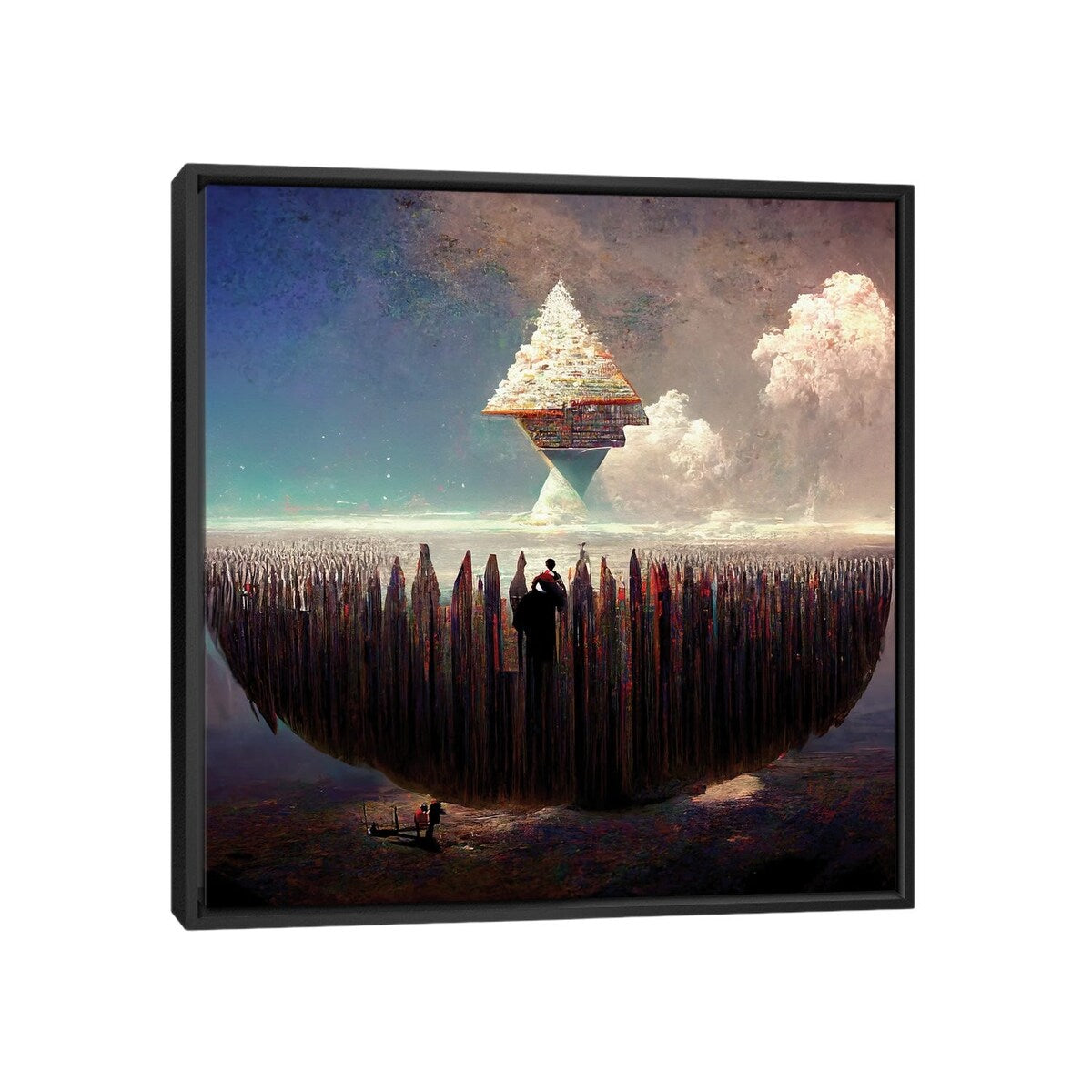 iCanvas "Mental Lumber And The Construction Of A Unified Theory I" by Graeme Cornies Framed