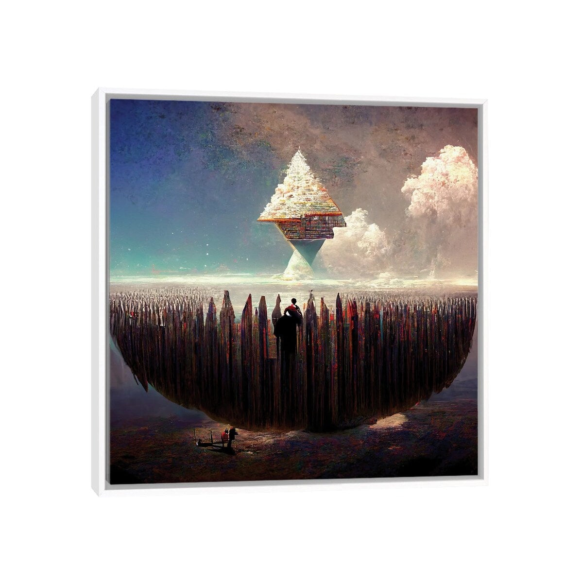 iCanvas "Mental Lumber And The Construction Of A Unified Theory I" by Graeme Cornies Framed