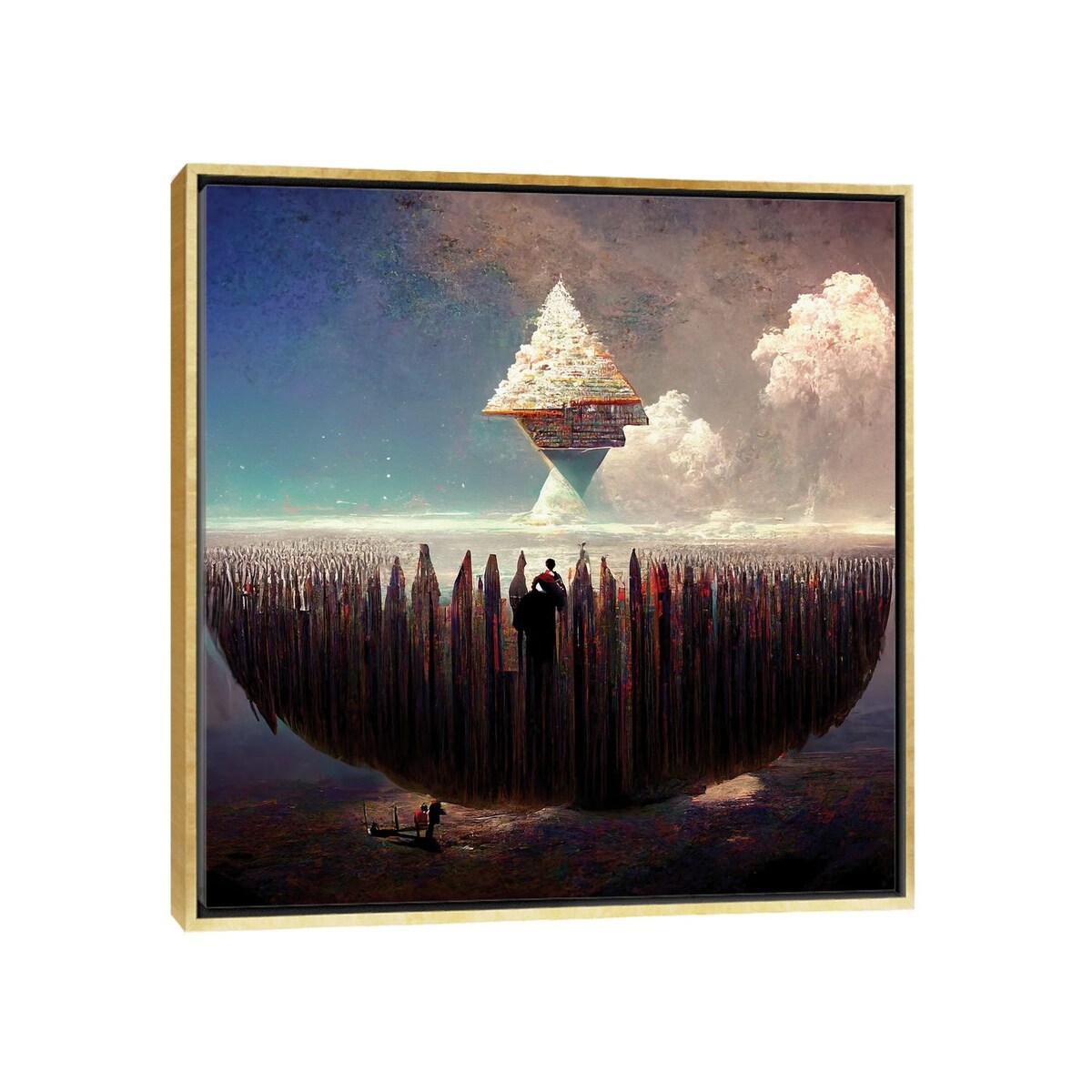 iCanvas "Mental Lumber And The Construction Of A Unified Theory I" by Graeme Cornies Framed