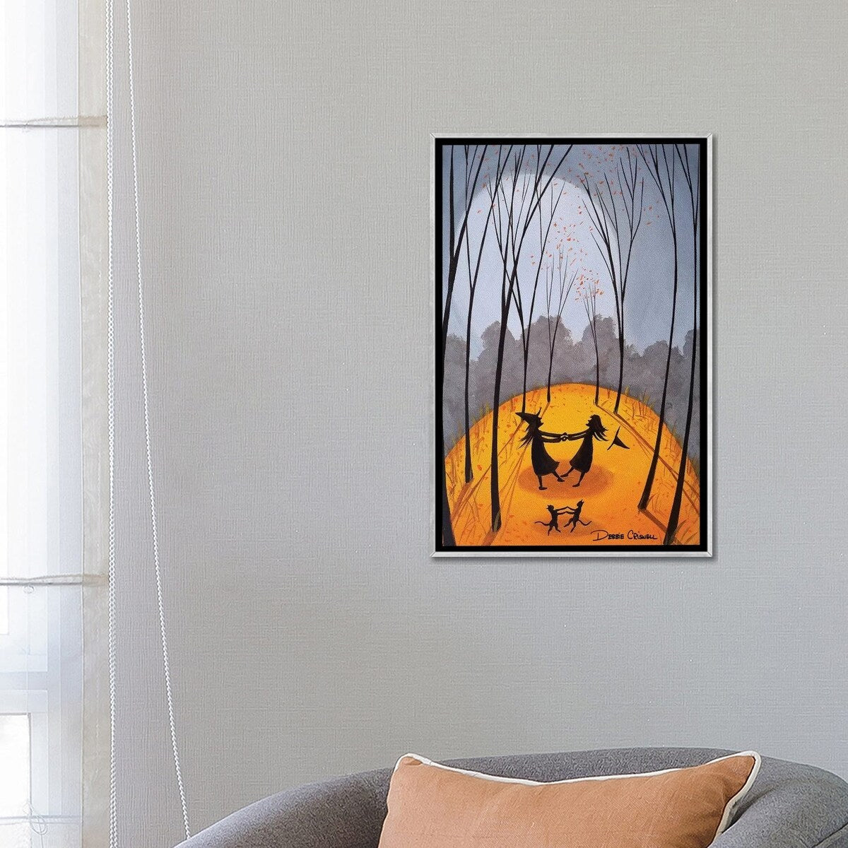 iCanvas "Merry Go Round Witches" by Debbie Criswell Framed