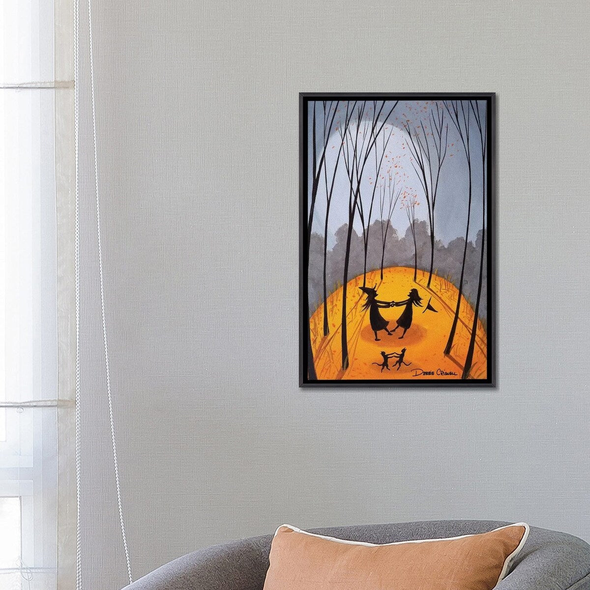 iCanvas "Merry Go Round Witches" by Debbie Criswell Framed