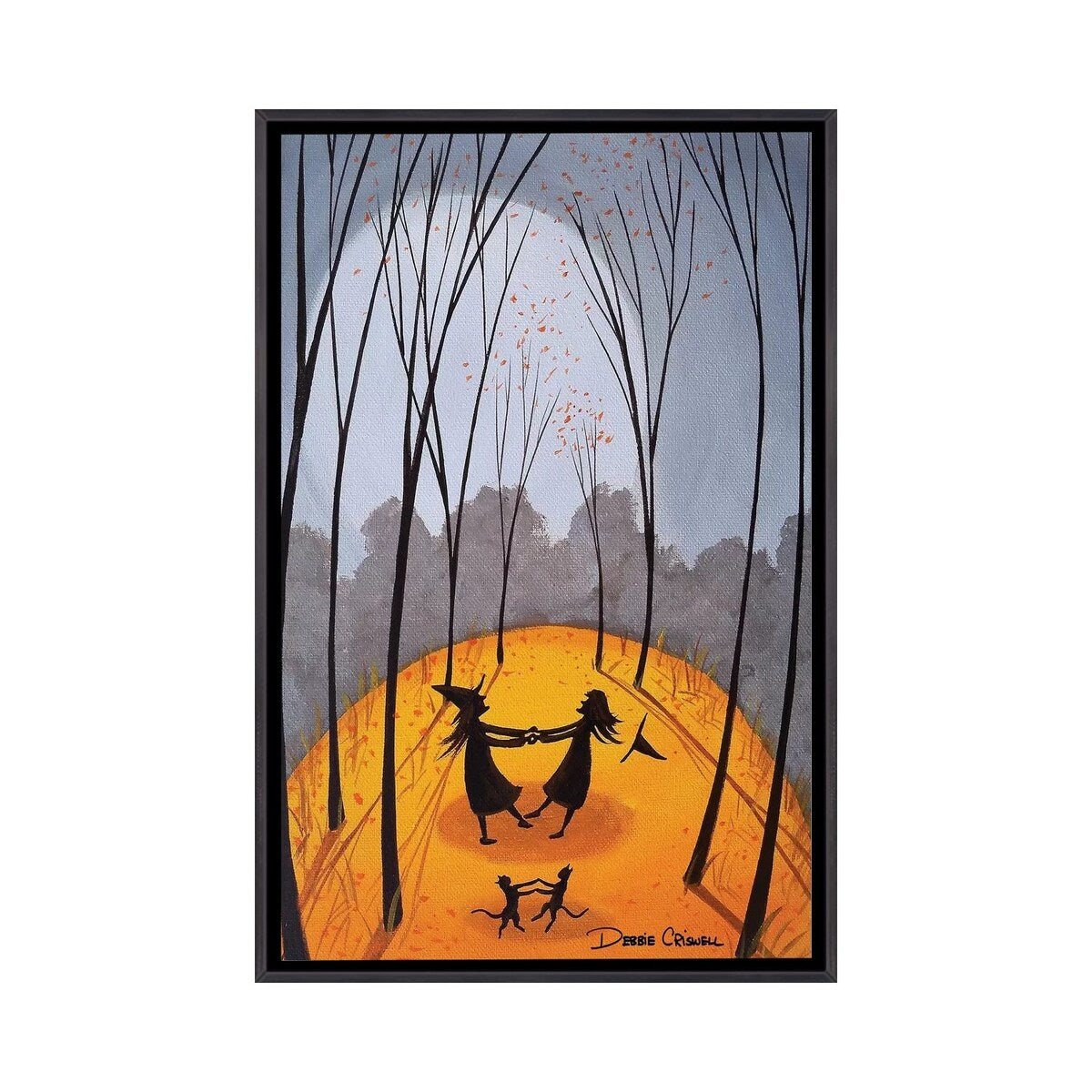 iCanvas "Merry Go Round Witches" by Debbie Criswell Framed