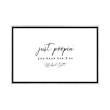 iCanvas "Michael Scott Bathroom Decor Quote" by Kharin Hanes Framed