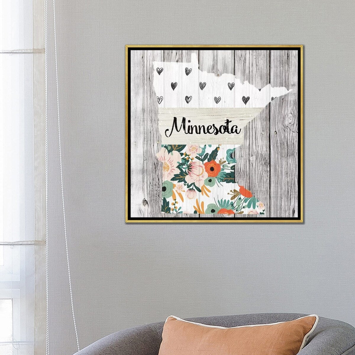 iCanvas "Minnesota" by Front Porch Pickins Framed Canvas Print
