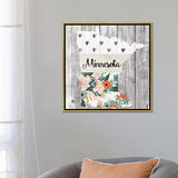 iCanvas "Minnesota" by Front Porch Pickins Framed Canvas Print