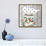 iCanvas "Minnesota" by Front Porch Pickins Framed Canvas Print