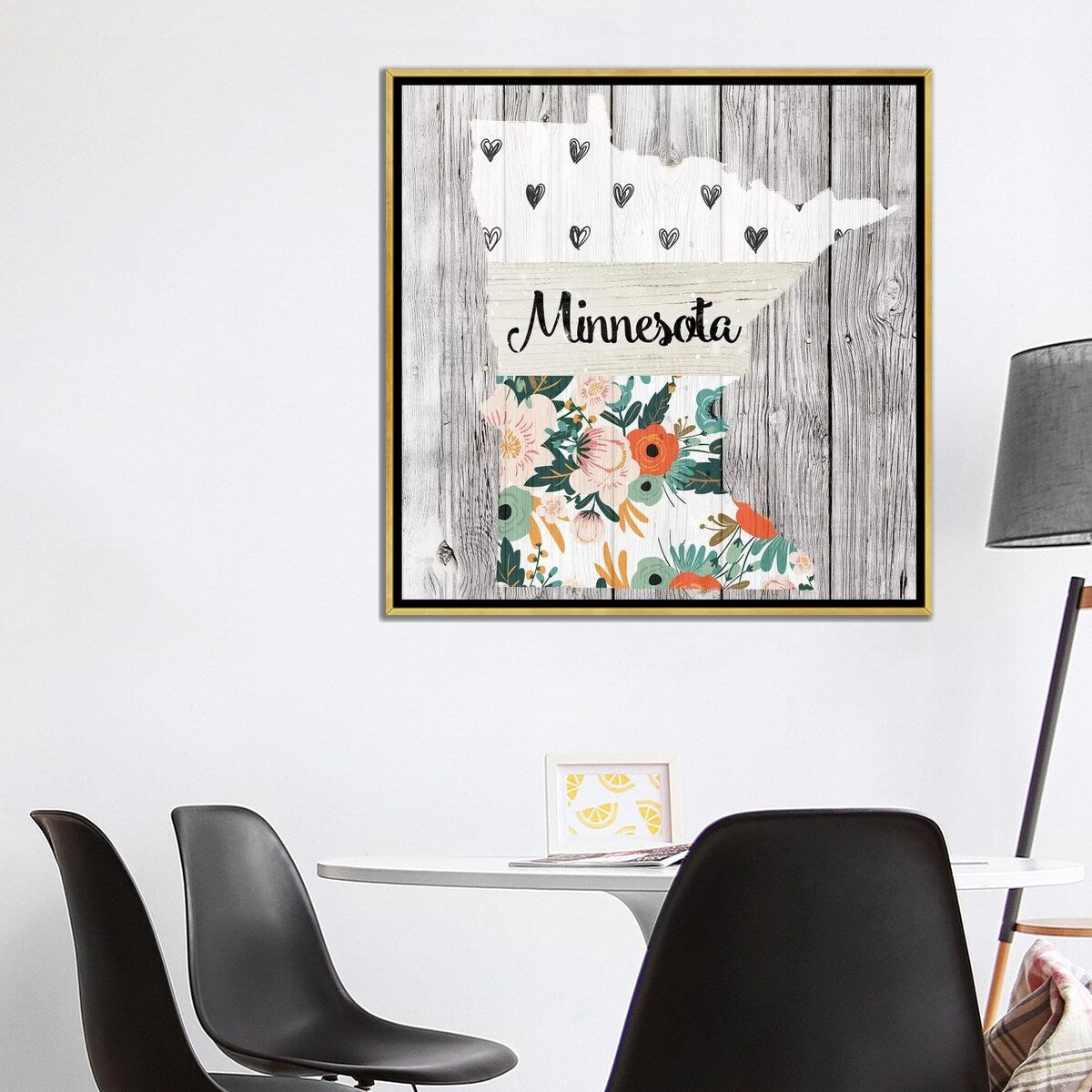 iCanvas "Minnesota" by Front Porch Pickins Framed Canvas Print