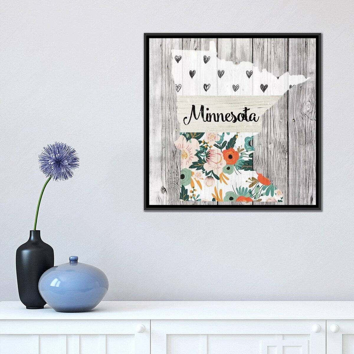 iCanvas "Minnesota" by Front Porch Pickins Framed Canvas Print