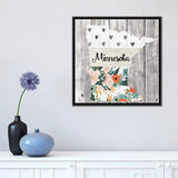 iCanvas "Minnesota" by Front Porch Pickins Framed Canvas Print