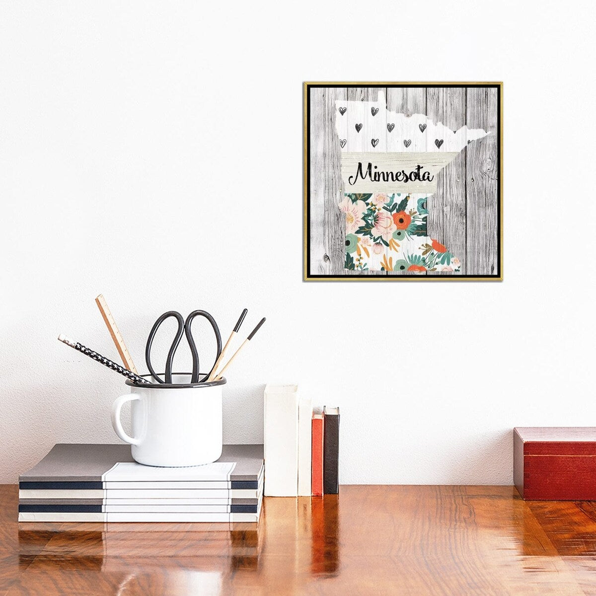 iCanvas "Minnesota" by Front Porch Pickins Framed Canvas Print