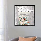 iCanvas "Minnesota" by Front Porch Pickins Framed Canvas Print