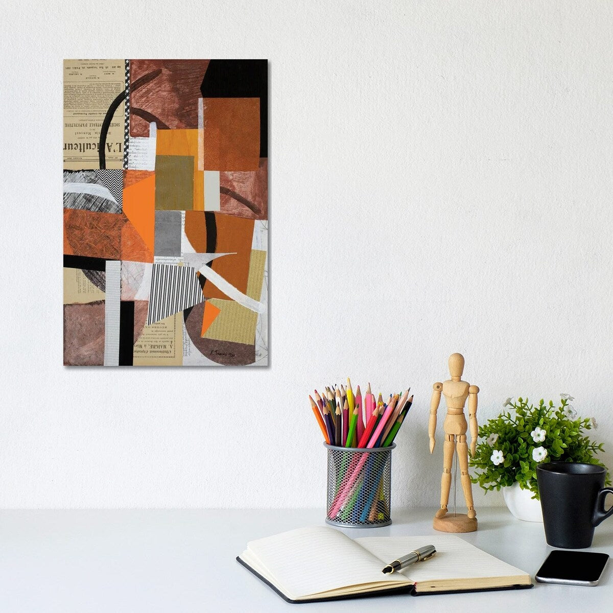 iCanvas "Mixed Media Collage CLXXIII" by Randall James Canvas Print