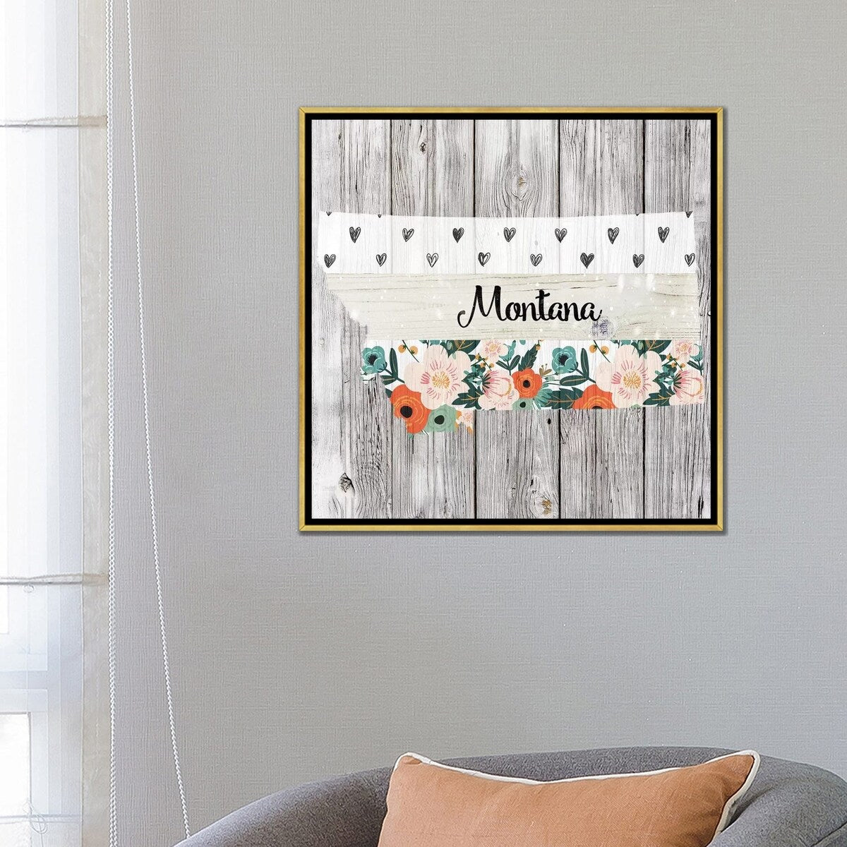 iCanvas "Montana" by Front Porch Pickins Framed Canvas Print