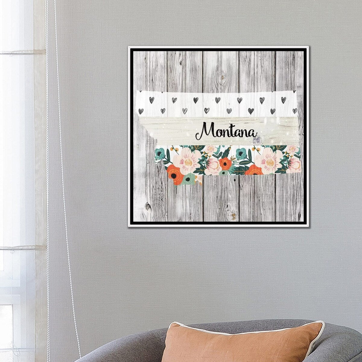 iCanvas "Montana" by Front Porch Pickins Framed Canvas Print