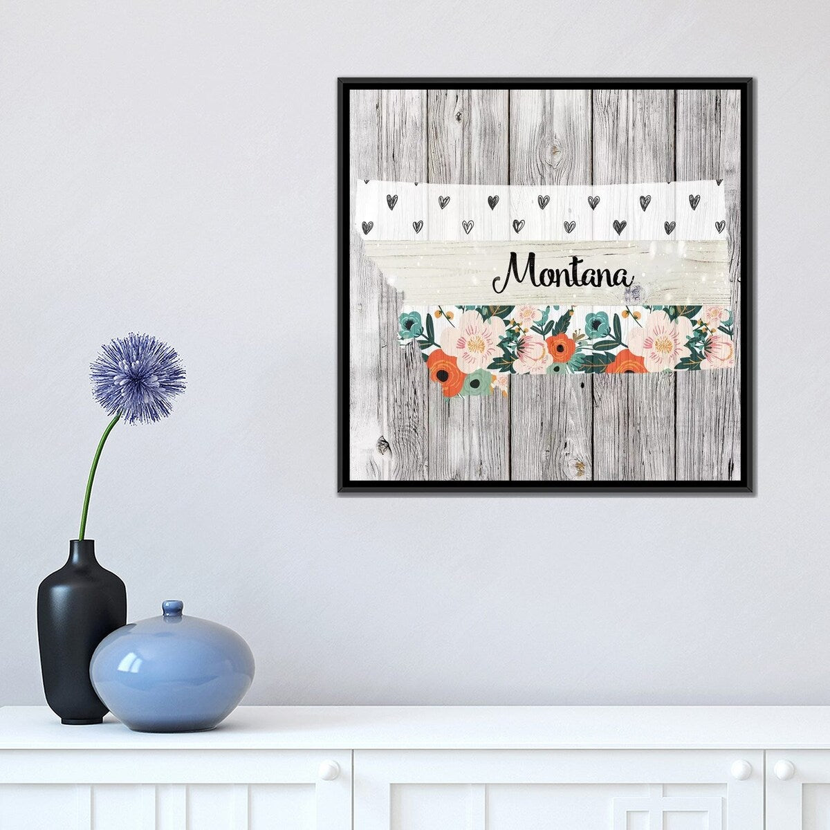 iCanvas "Montana" by Front Porch Pickins Framed Canvas Print
