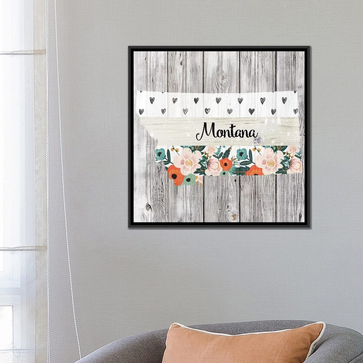 iCanvas "Montana" by Front Porch Pickins Framed Canvas Print