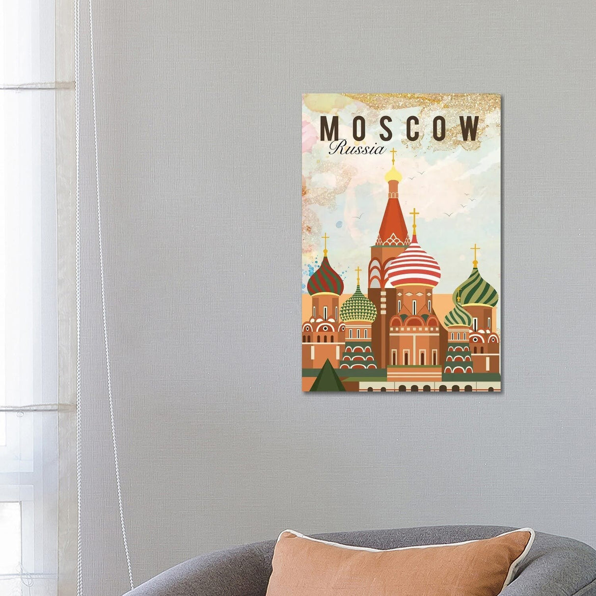 iCanvas "Moscow Travel Poster" by Natalie Ryan Canvas Print