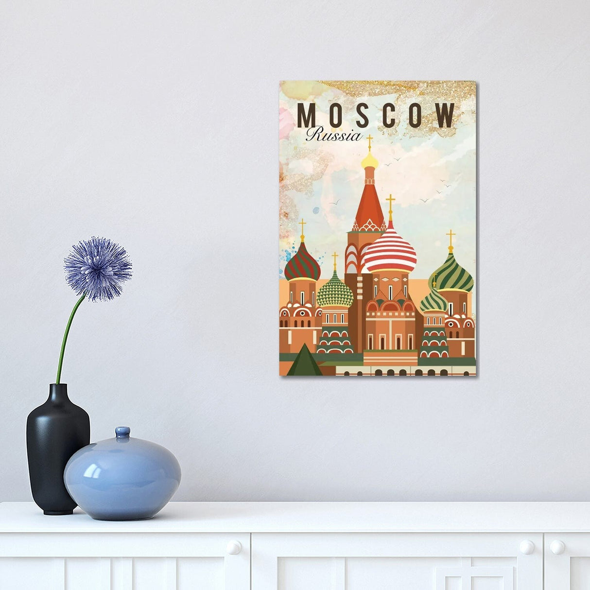 iCanvas "Moscow Travel Poster" by Natalie Ryan Canvas Print