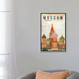 iCanvas "Moscow Travel Poster" by Natalie Ryan Framed