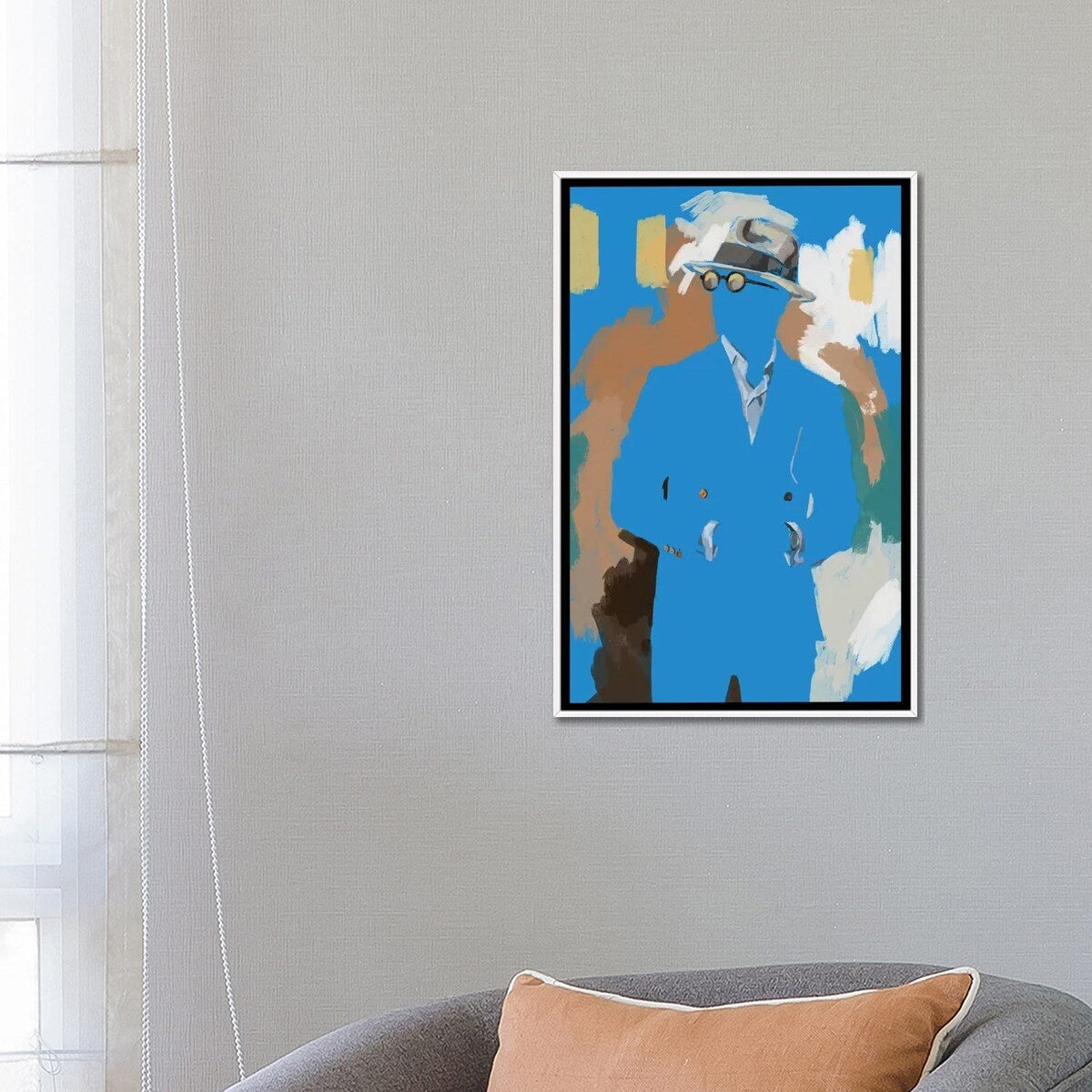 iCanvas "New Suit In Blue" by Sunflowerman Framed Canvas Print