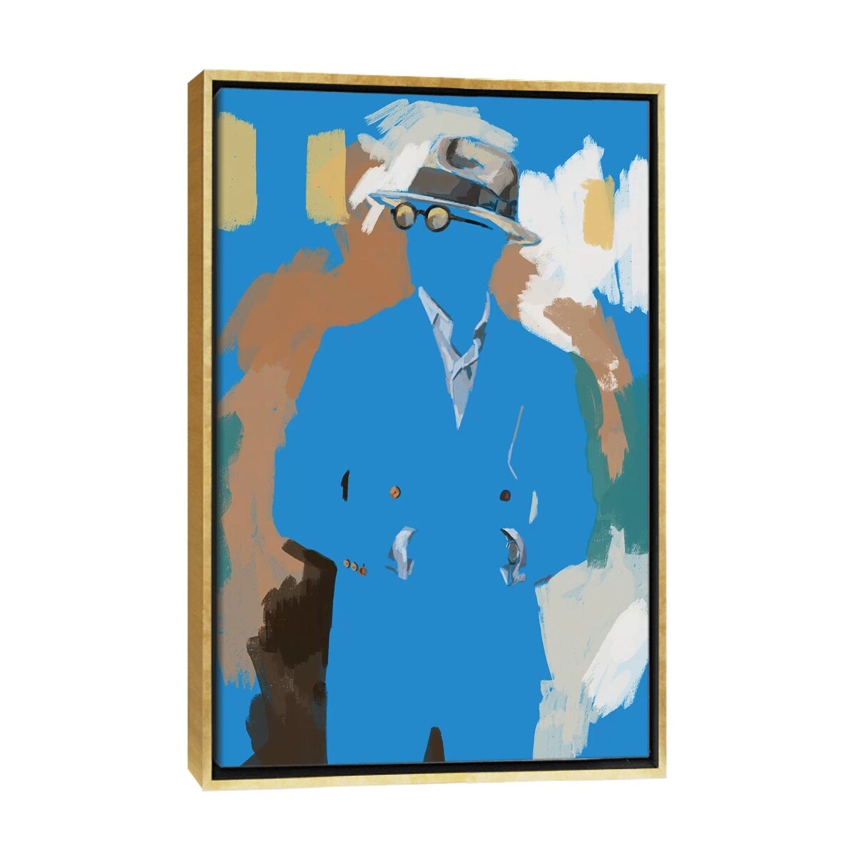 iCanvas "New Suit In Blue" by Sunflowerman Framed Canvas Print