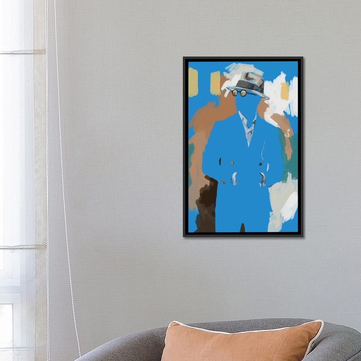 iCanvas "New Suit In Blue" by Sunflowerman Framed Canvas Print