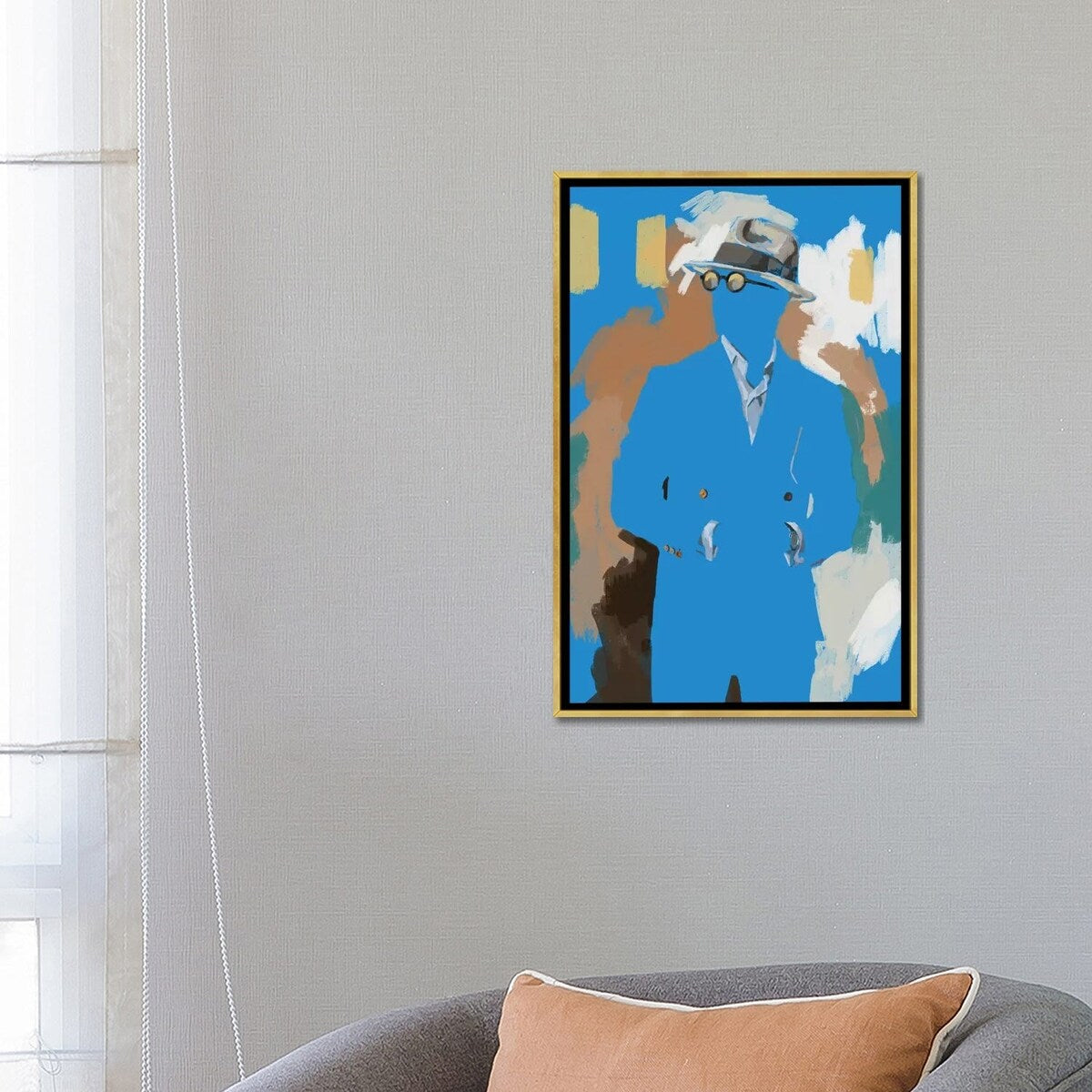 iCanvas "New Suit In Blue" by Sunflowerman Framed Canvas Print