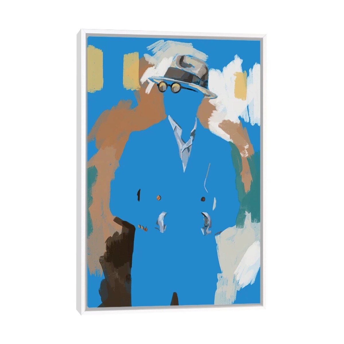 iCanvas "New Suit In Blue" by Sunflowerman Framed Canvas Print