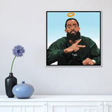 iCanvas "Nipsey" by Artpce Framed Canvas Print