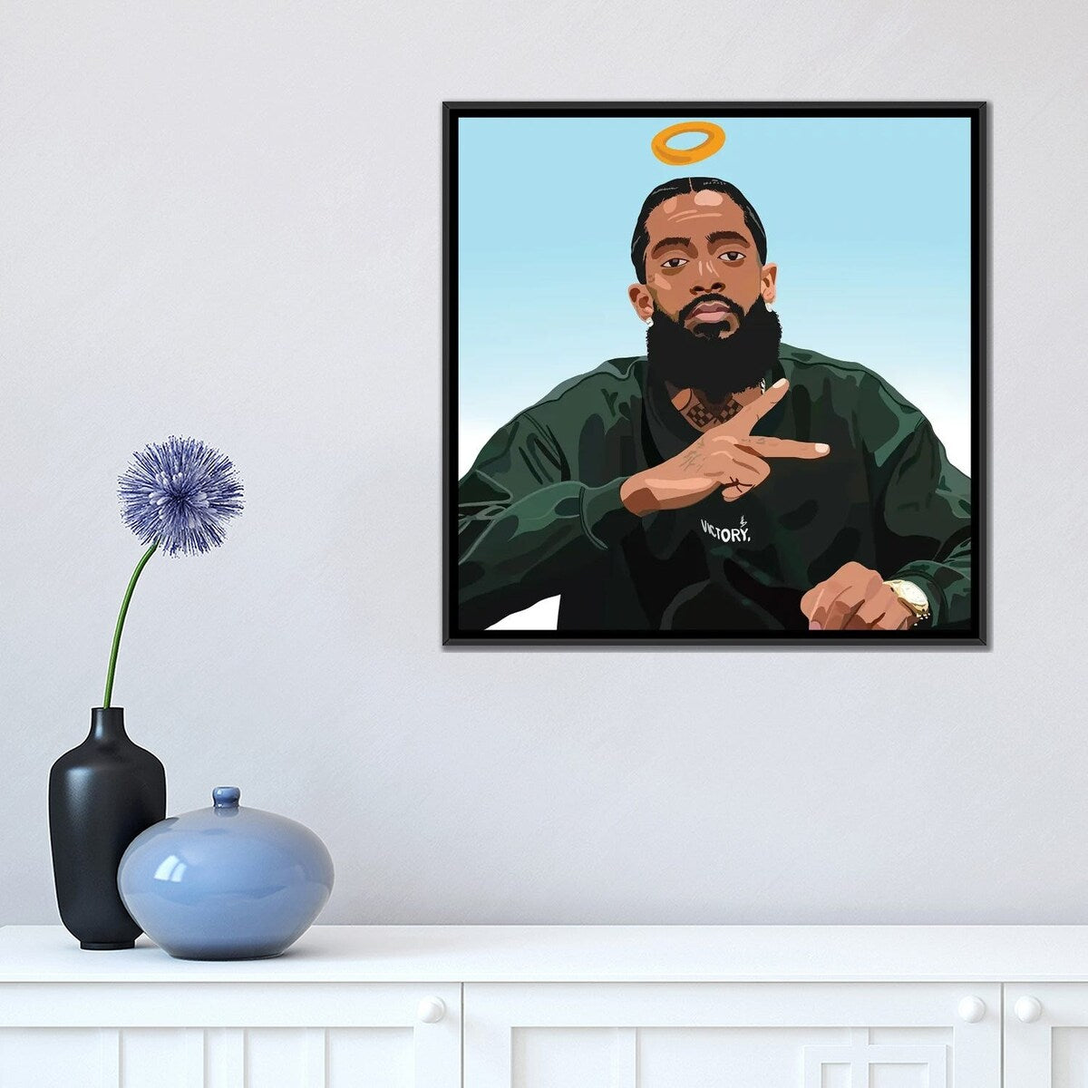 iCanvas "Nipsey" by Artpce Framed Canvas Print
