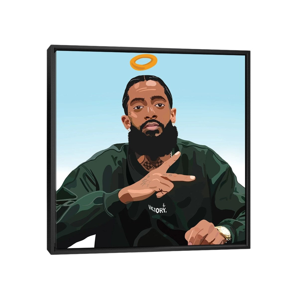 iCanvas "Nipsey" by Artpce Framed Canvas Print