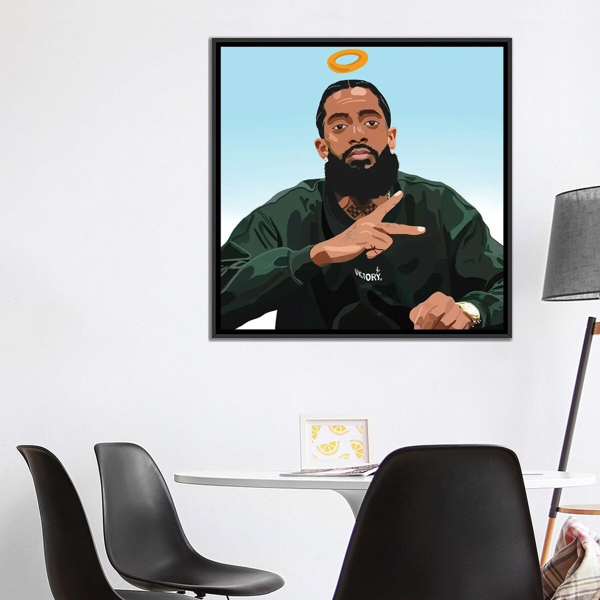 iCanvas "Nipsey" by Artpce Framed Canvas Print