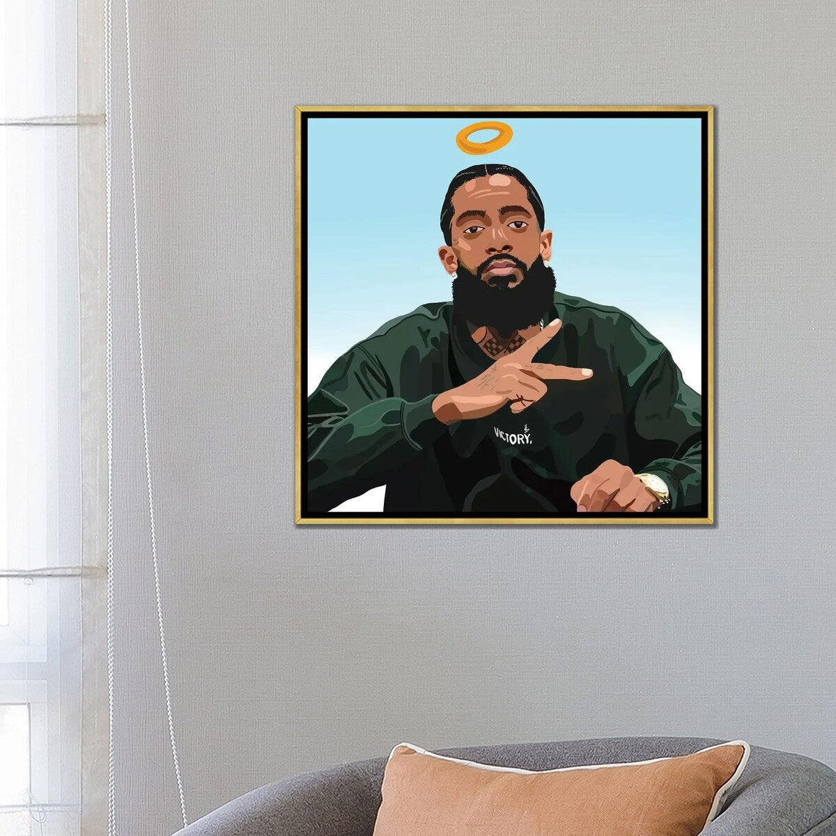 iCanvas "Nipsey" by Artpce Framed Canvas Print