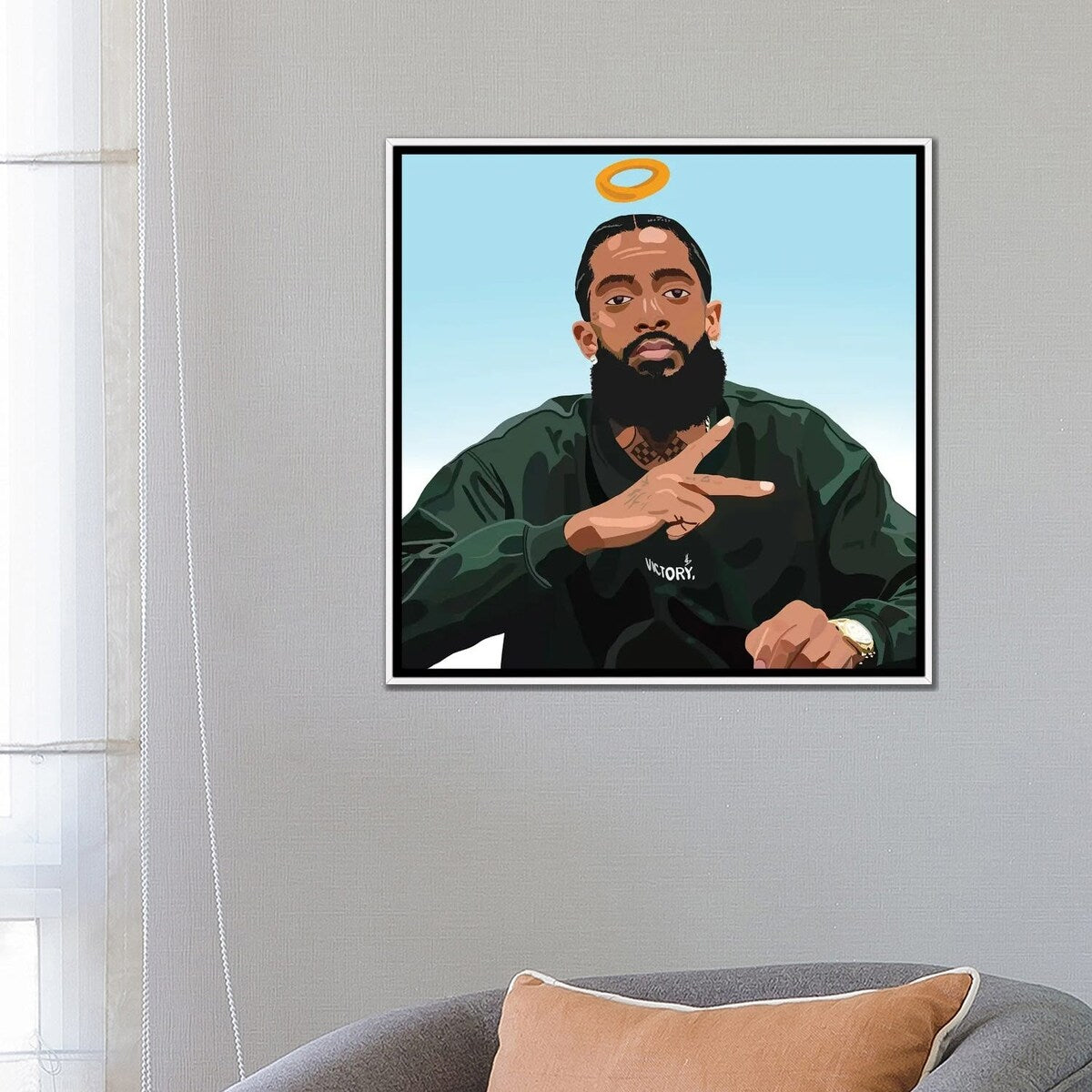 iCanvas "Nipsey" by Artpce Framed Canvas Print