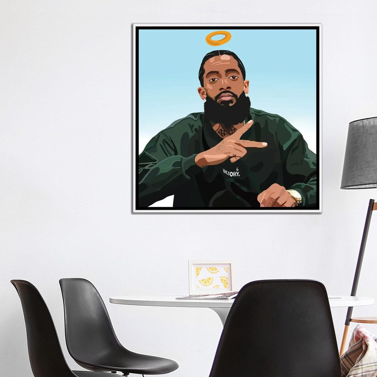 iCanvas "Nipsey" by Artpce Framed Canvas Print