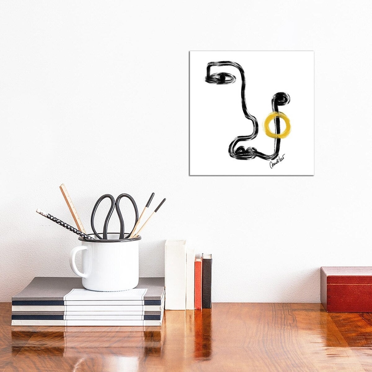 iCanvas "No Smile" by Elisabeth Sandikci Canvas Print