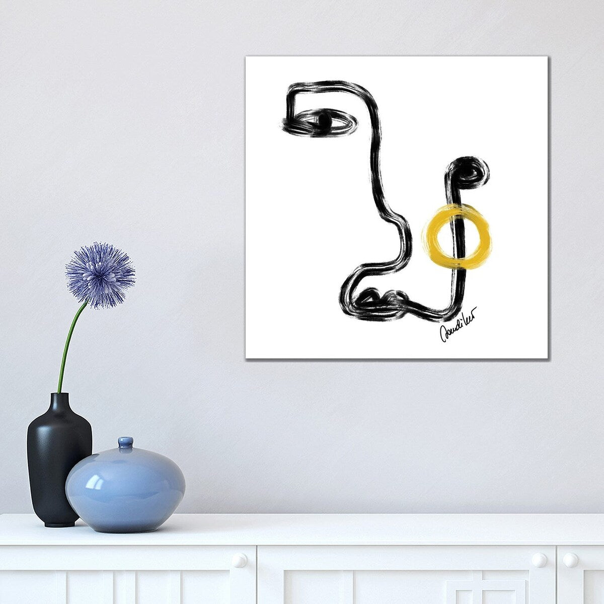 iCanvas "No Smile" by Elisabeth Sandikci Canvas Print