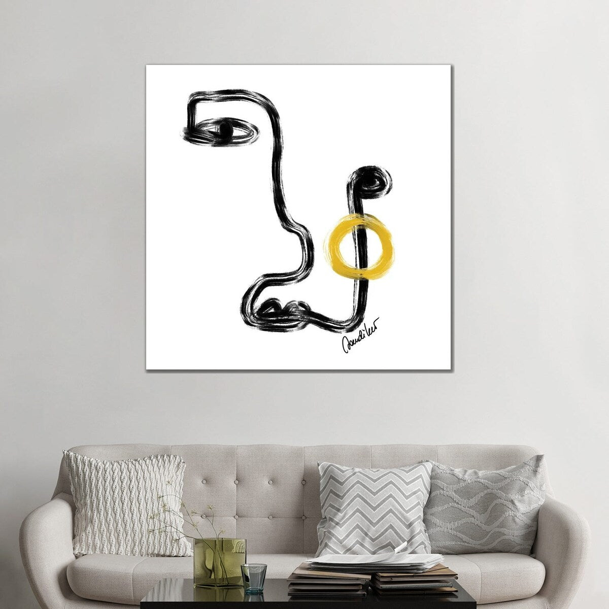 iCanvas "No Smile" by Elisabeth Sandikci Canvas Print