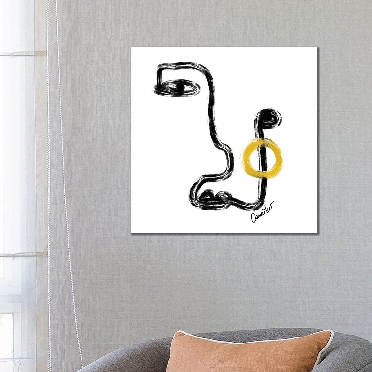 iCanvas "No Smile" by Elisabeth Sandikci Canvas Print
