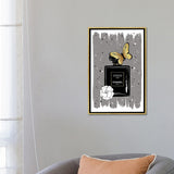 iCanvas "Noir Butterfly" by Martina Pavlova Framed Canvas Print