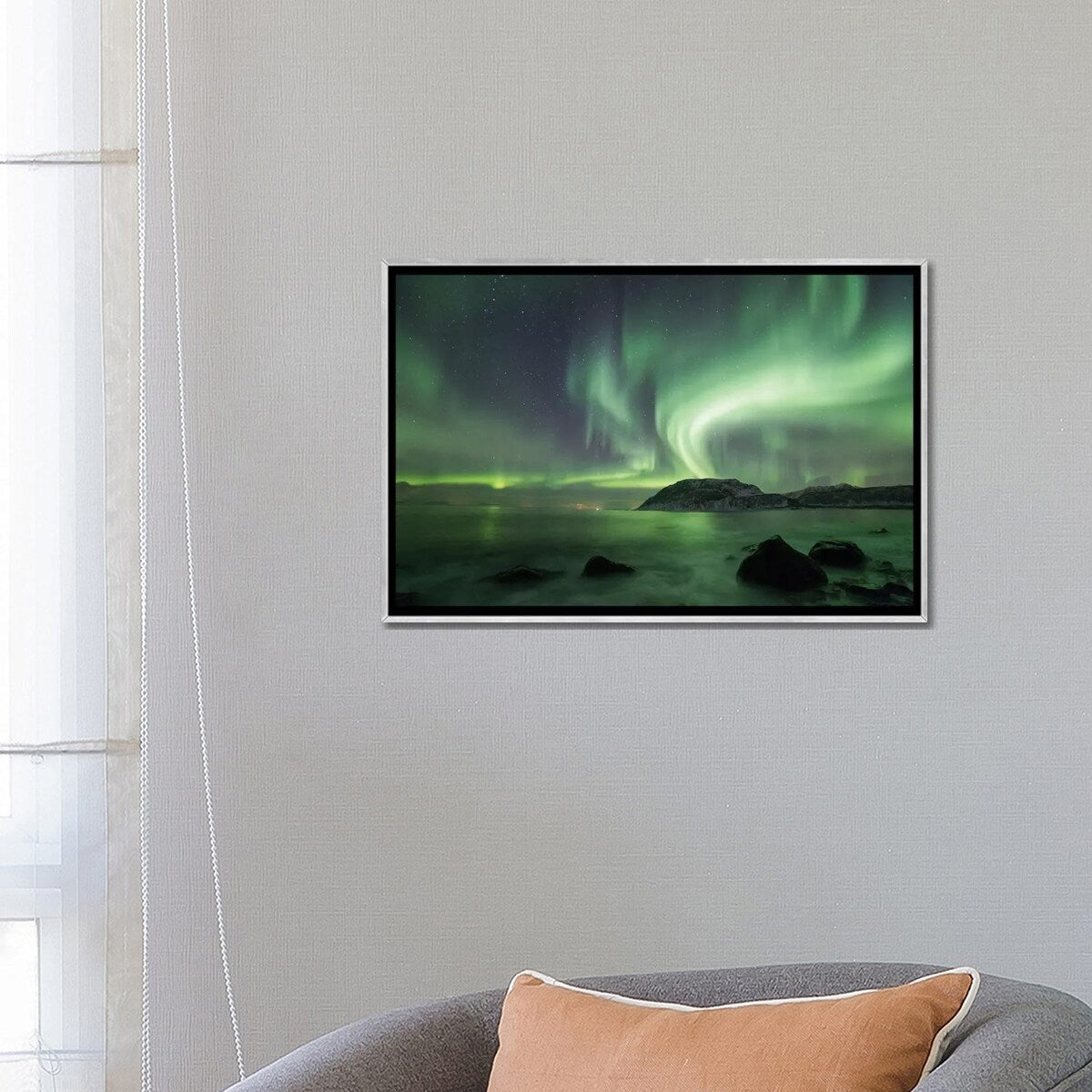 iCanvas "Northern Light Over The Norwegian Coast" by Floris Smeets Framed