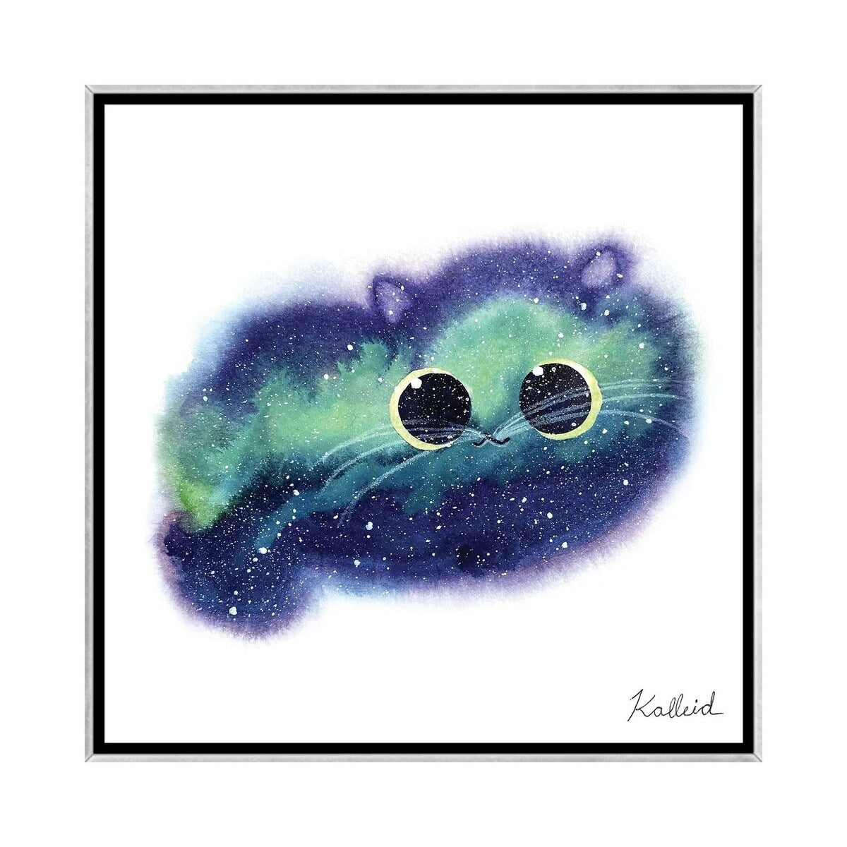 iCanvas "Northern Lights Cat" by Kalleidoscape Design Framed