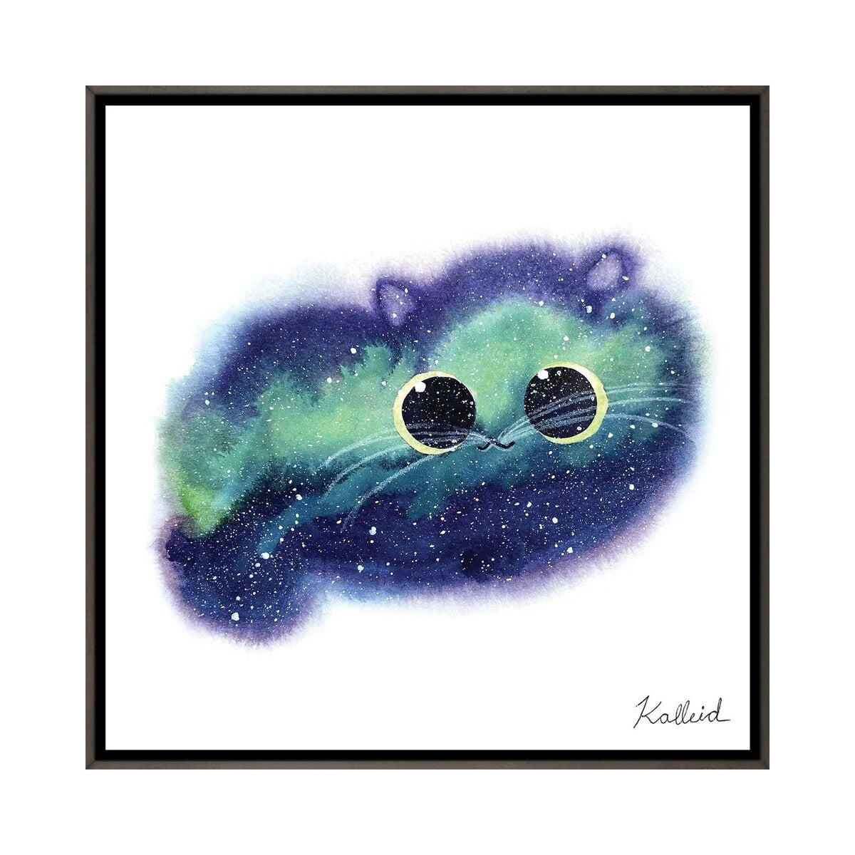 iCanvas "Northern Lights Cat" by Kalleidoscape Design Framed