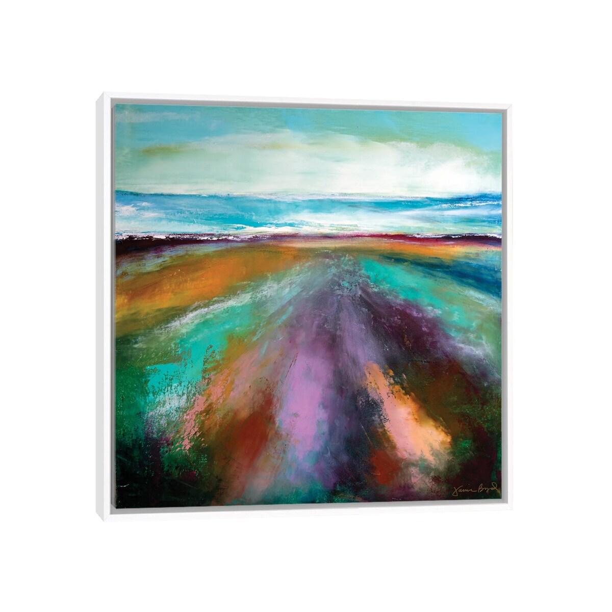 iCanvas "Ocean Breeze With Augmented Reality" by Jaime Byrd Framed Canvas Print